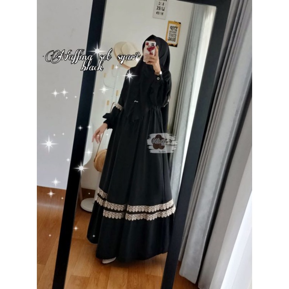 NAFFINA SET SYARI ATHATA,GAMIS NAFINA SET ATHATA,GAMIS RENDA SYARI
