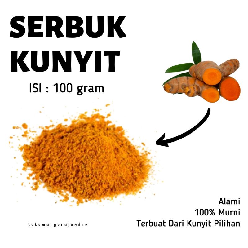 

PROMO Kunyit Bubuk 100gr Kunir Masker Powder Curcuma Murni Alami