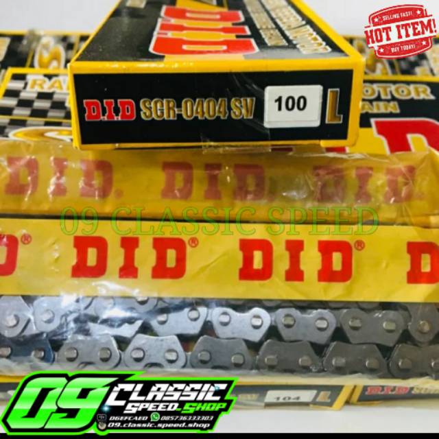 Rantai Rante Kamprat 100 LE kupu kupu PnP GL Pro Max Neo New Tech Newtech Megapro DID Japan