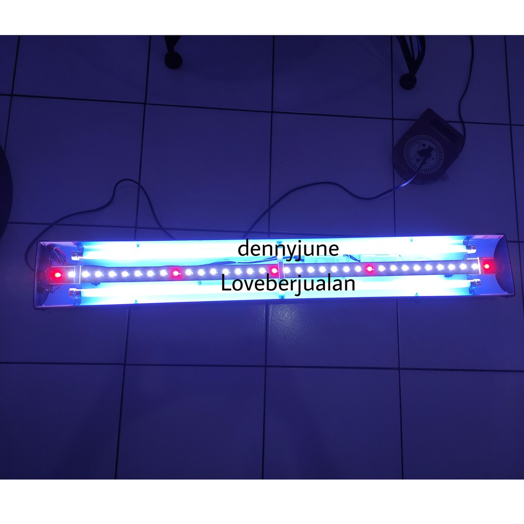 Lampu tanning siap pakai 100cm isi 2 Lampu Aquazonic dan 1 LED HPL