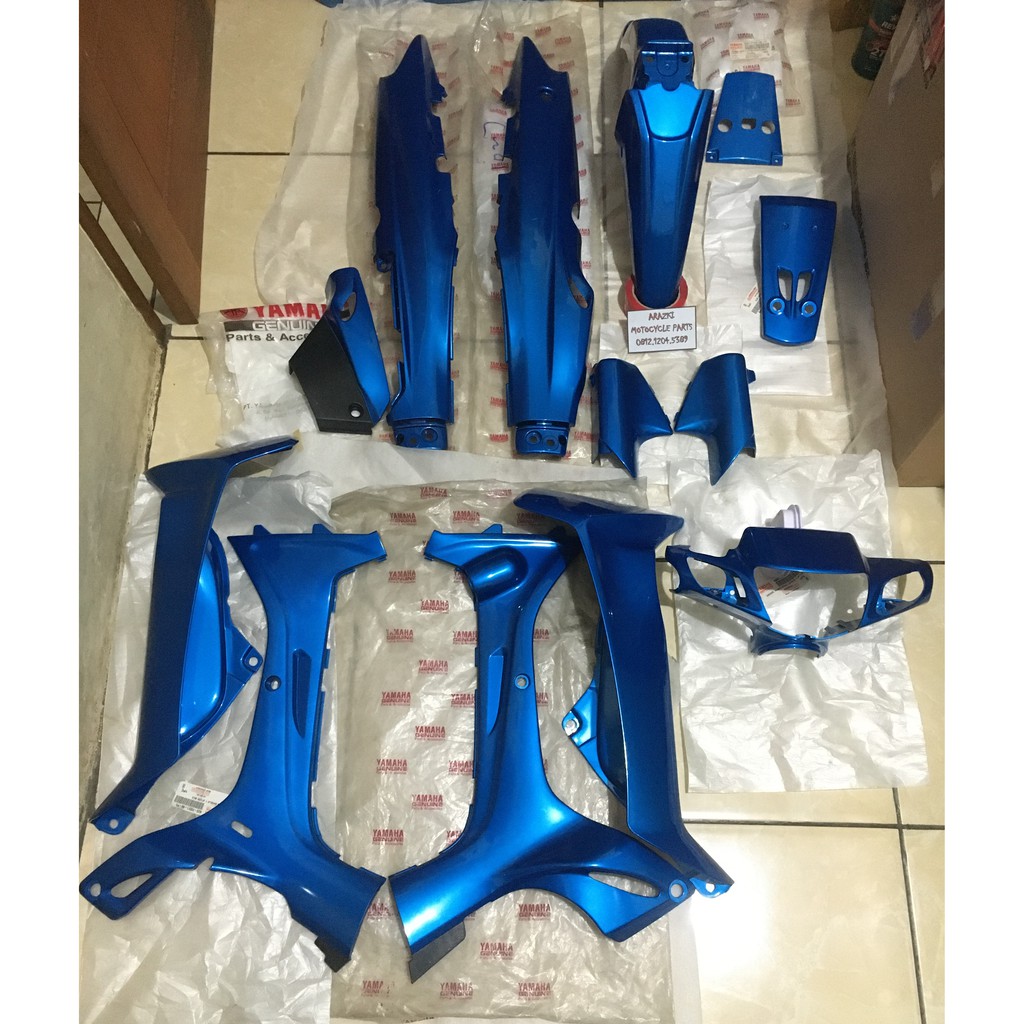 COVER BODY HALUS FULL SET YAMAHA F1ZR FIZR FISR FULL SET HALUS BIRU BC3 ORIGINAL YGP
