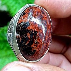 cincin batu akik pancawarna Garut natural original