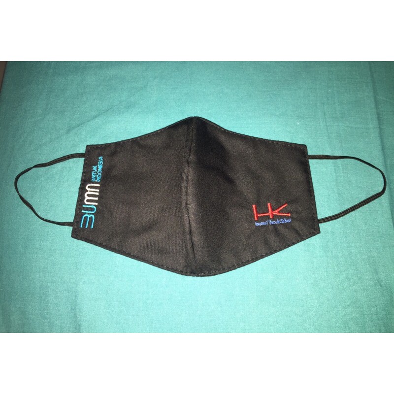 MASKER KAIN 3 PLY BORDIR HK