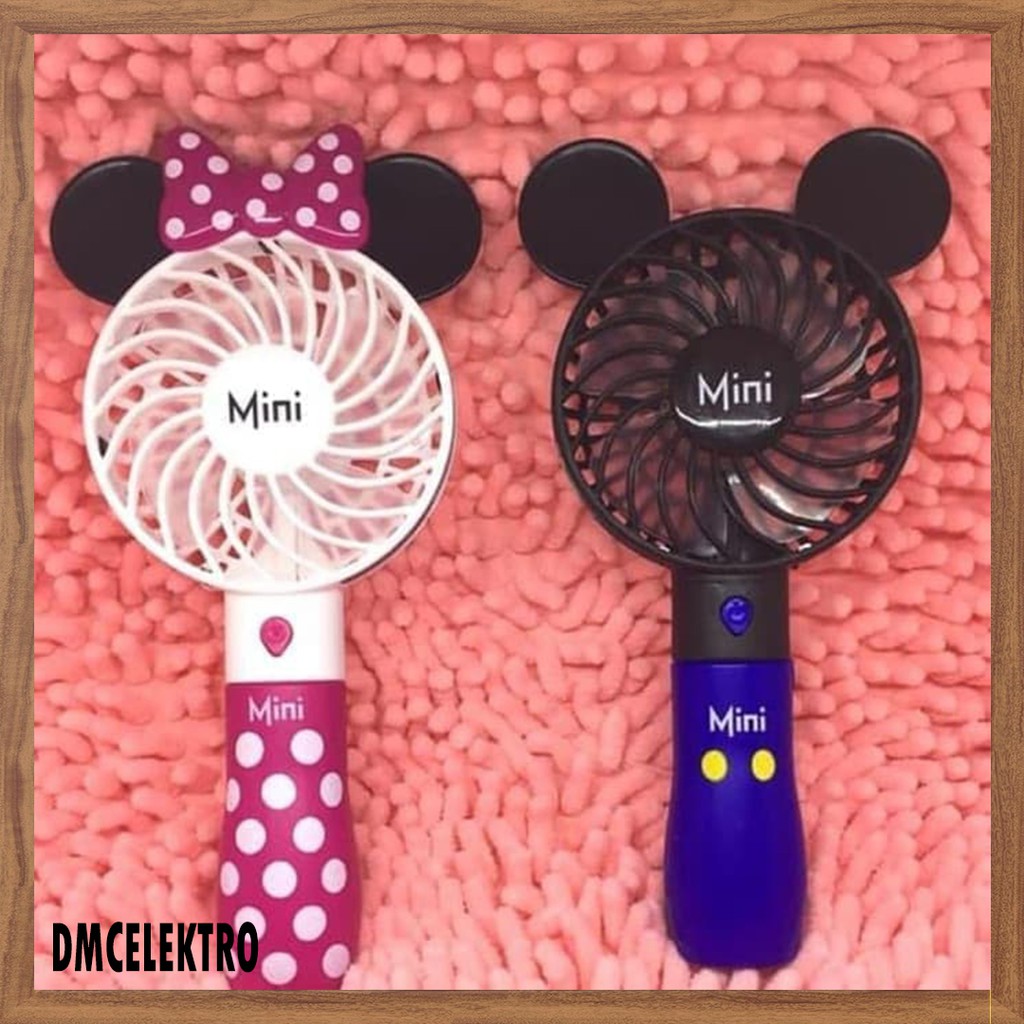 Kipas Karakter Mickey Minnie Mouse / Kipas Angin Portable lucu