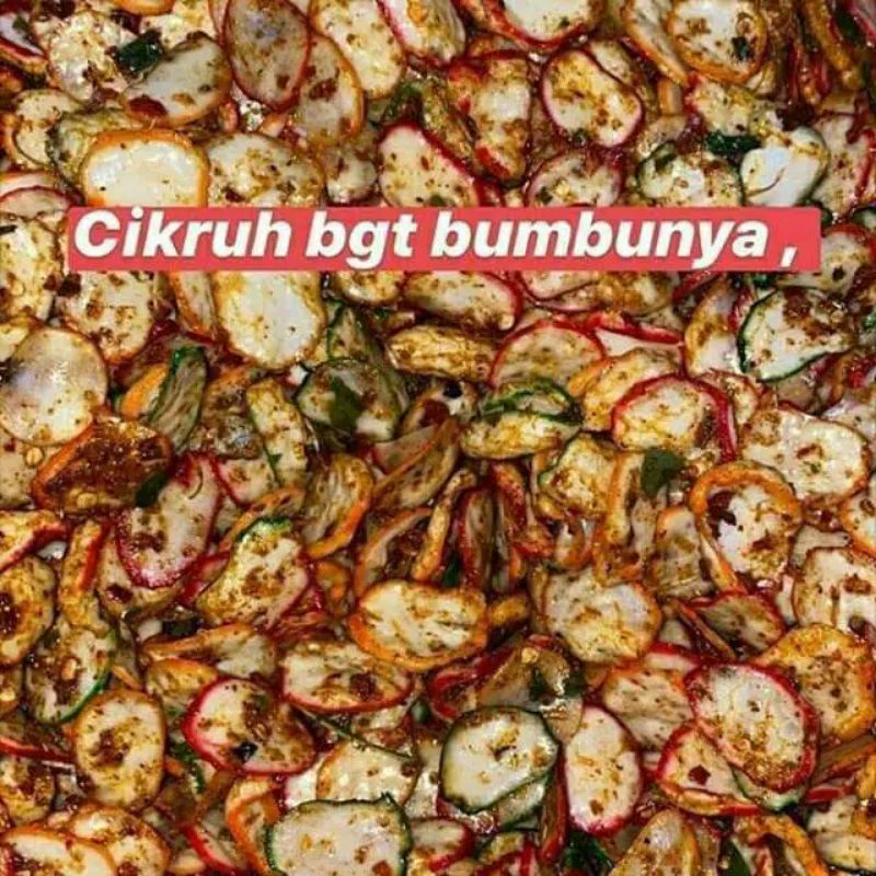 

kerupuk seblak 1Kg bumbu cikruh extra daun jeruk rempah alami