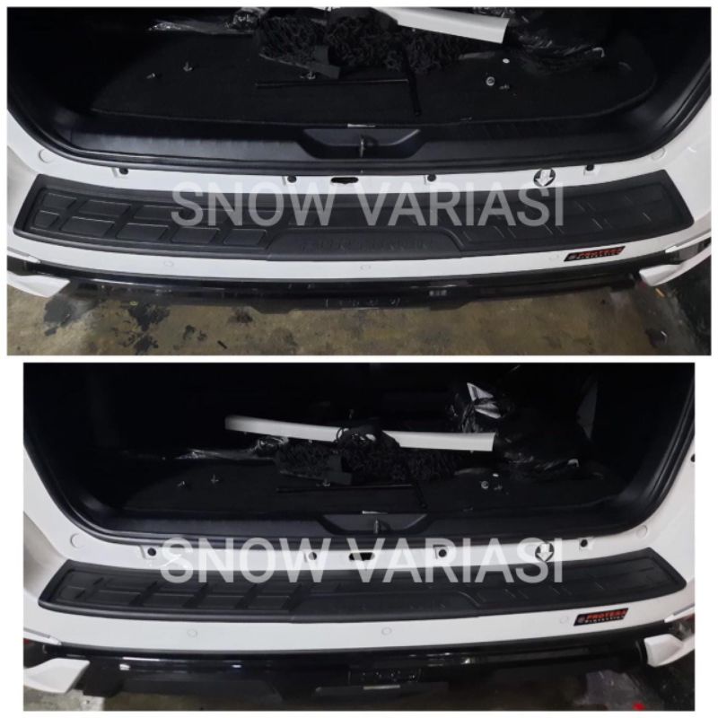 sill plate Sillplate belakang rear scuff plate hitam all new fortuner 2016 2018 2021