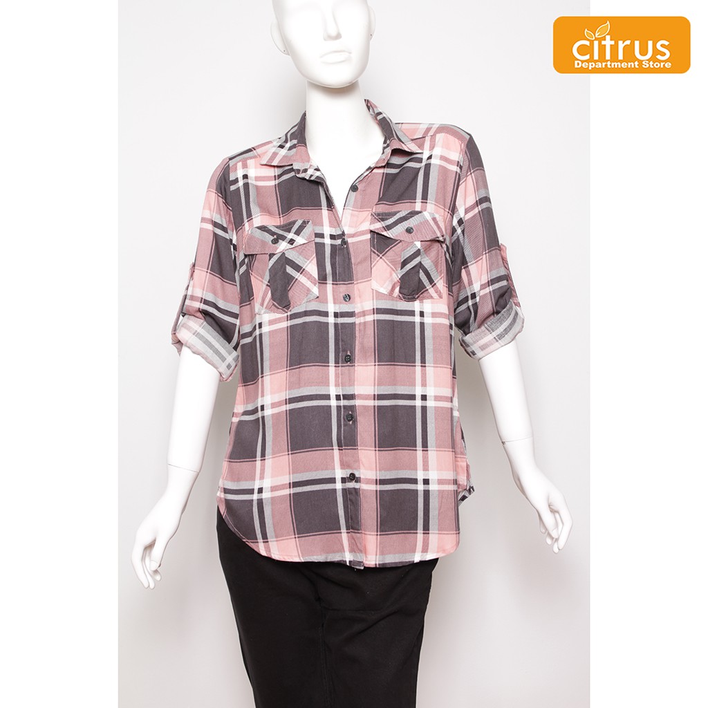 Le'Rosetz 9220632 Kemeja Bahan Katun Motif Kotak