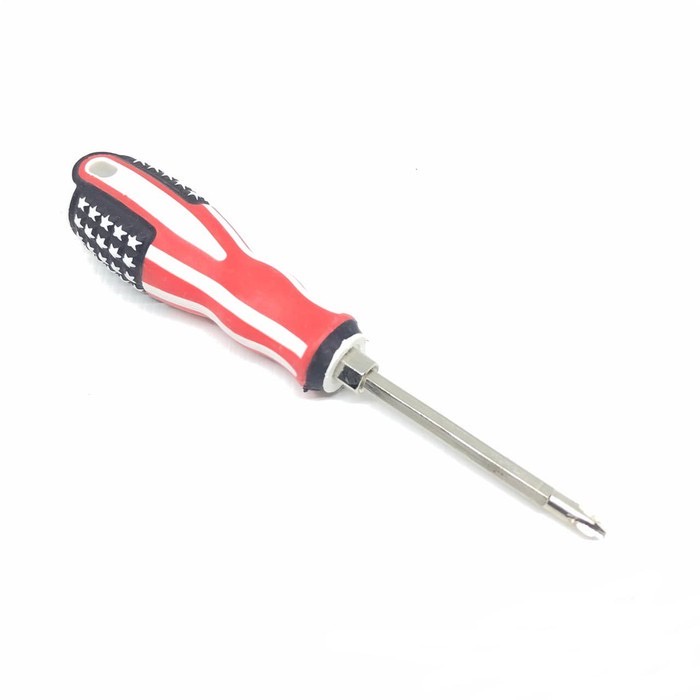 OBENG amerika Bolak Balik AMERIKA Min Plus 2in1 Screwdriver - + USA Mata Gagang karet Magnet Minus 5 inch 5&quot;