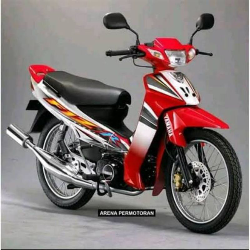 striping sticker Yamaha fiz R 2004 merah putih