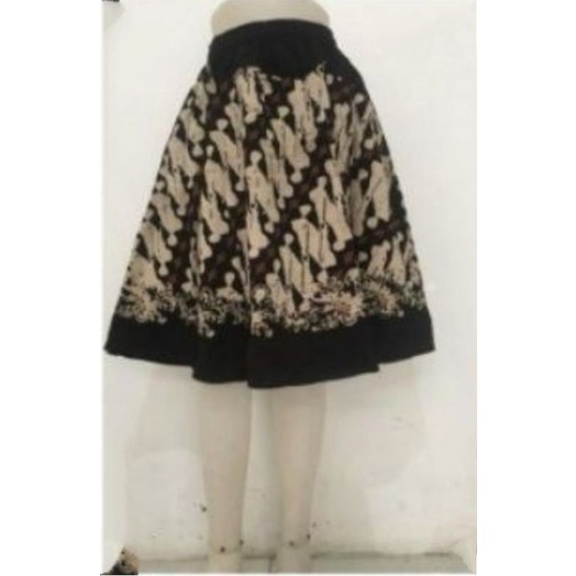 rok batik cap sogan pendek/ bawahan wanita rok batik cap pendek sogan