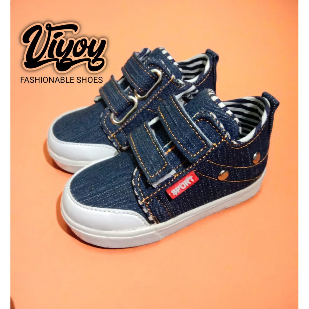 VIYOY Sepatu Anak Sneaker Sport Denim 1 - 5 thn Baby Shoes Trendy