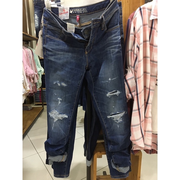 Celana jeans wanita, celana jeans sobek-sobek ada tambalan nya CARDINAL GIRL 100% original