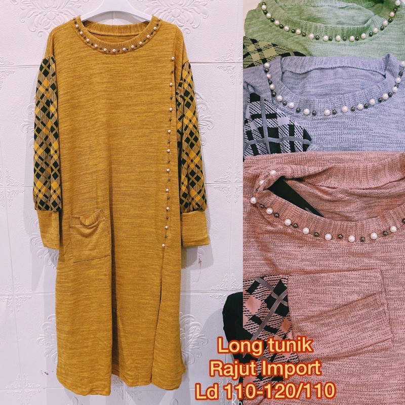 long tunik rajut Import mute