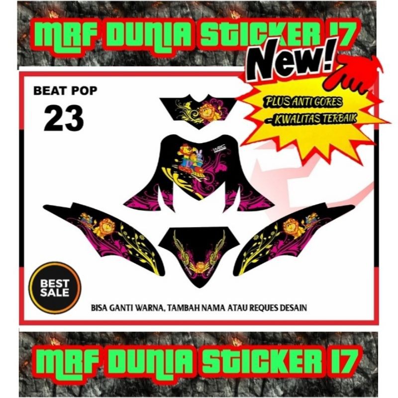 sticker dekal beat pop full body decal beat pop stiker  beat pop motor beat pop full body 23