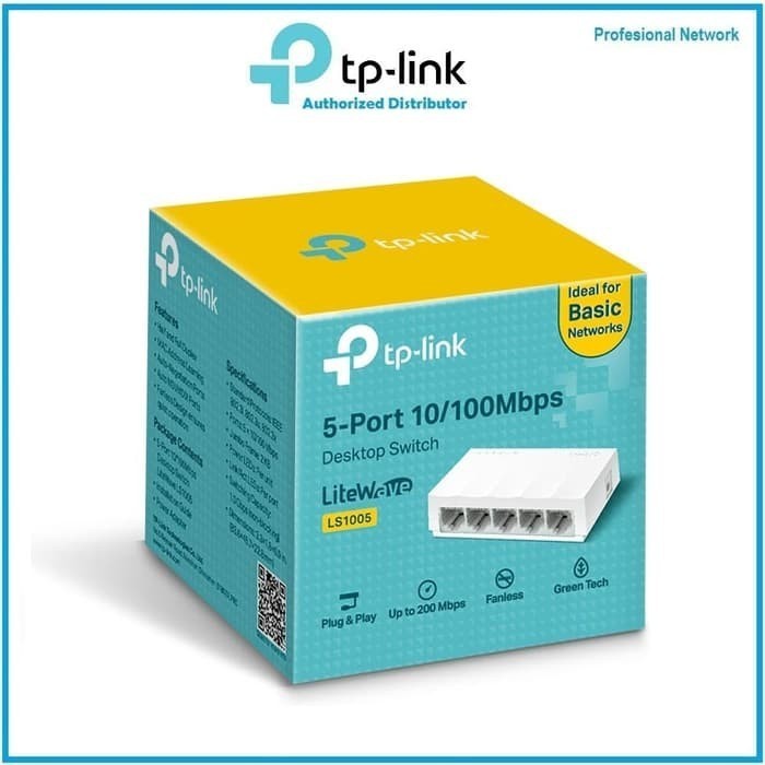 TP-Link LS1005 TPLink 5 Port 10/100Mbps Desktop Switch Hub - LS1005