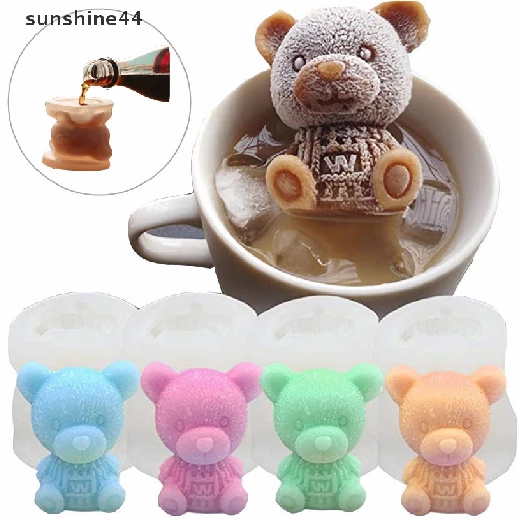 Sunshine Cetakan Es Batu / Cokelat / Kue Bentuk Teddy Bear 3D DIY