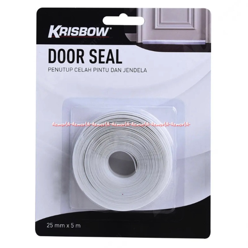 Krisbow Door Seal Strip 5m Stripe Kain Penutup Celah Bawah Samping Pintu Jendela Warna Putih