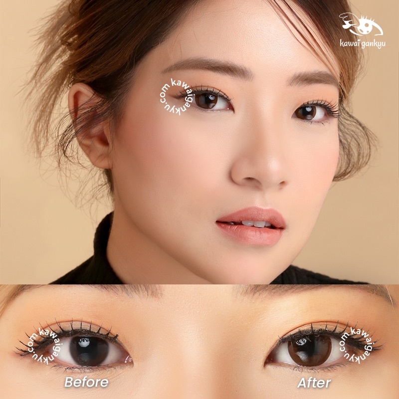 KawaiGankyu softlens - Luina mini pop choco (1botol)