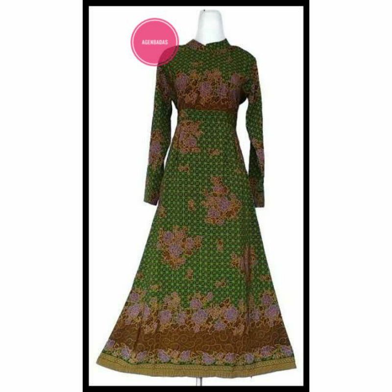 Gamis Seragam Muslimat Batik NU Asli,Baju Gamis Terusan Seragam Batik Muslimat NU Original