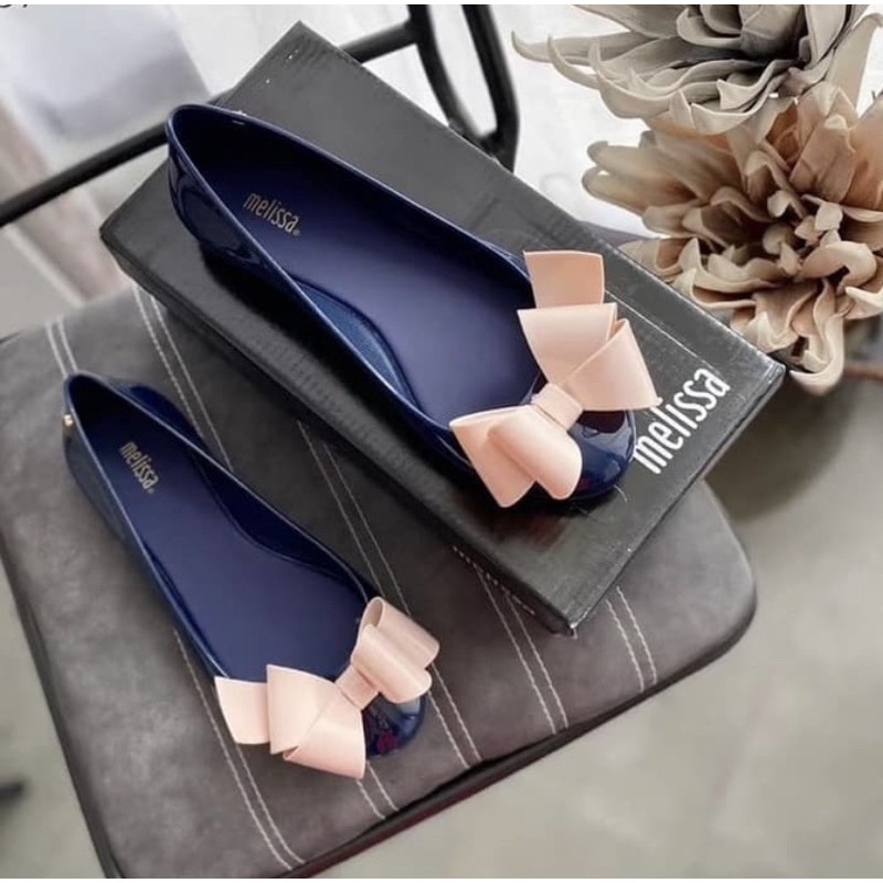 Sepatu sandal wanita Melissa space love navy - import