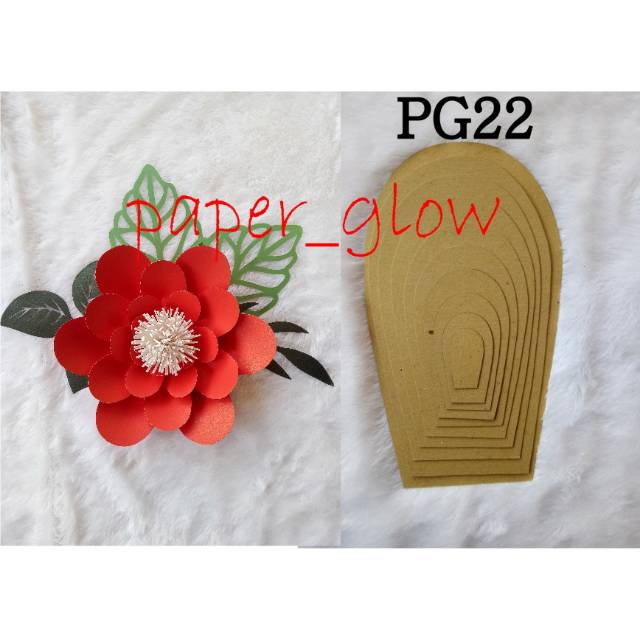 Pola Cetakan Template Paper Flower 10 kelopak