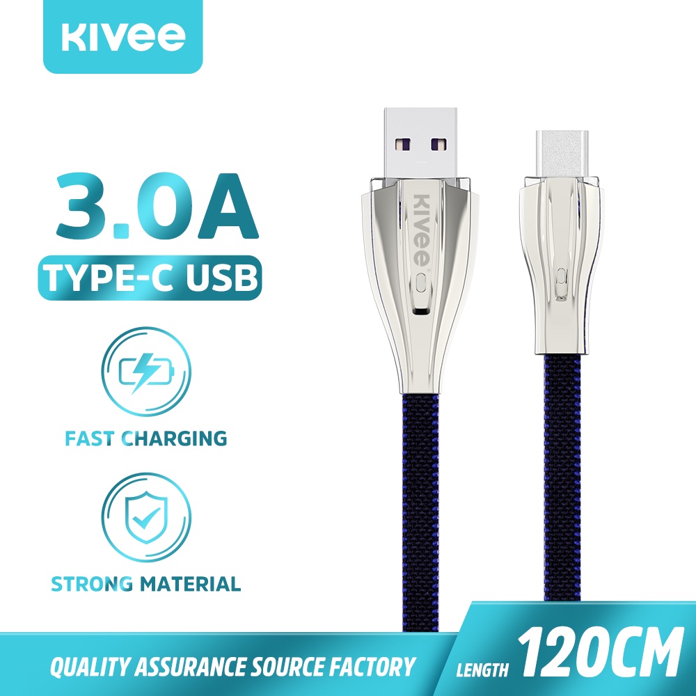 KIVEE charger iphone fast charging 18w PD/QC 3.0 Wall Charger oppo xiaomi Garansi 1 tahun-KV-CB021B-1C Type C