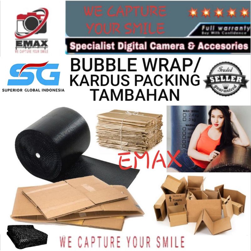 

Bubble Wrap Kardus Tambahan Packing Bubble Wrapping Dus Extra Pack panjang 1M Pengaman Ekstra Paket