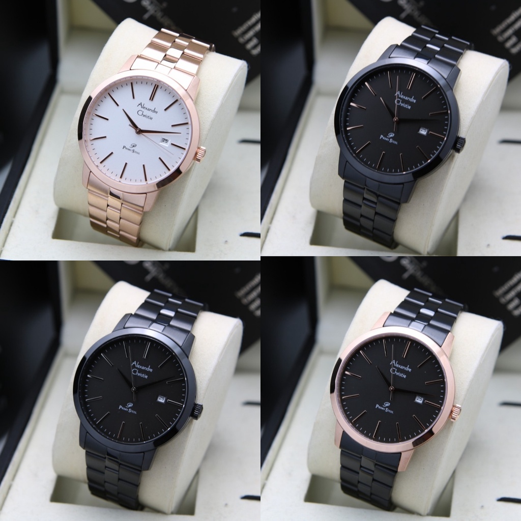 Jam Tangan Pria Alexandre Christie AC 1007 / AC1007 Rantai Original Garansi 1 Tahun