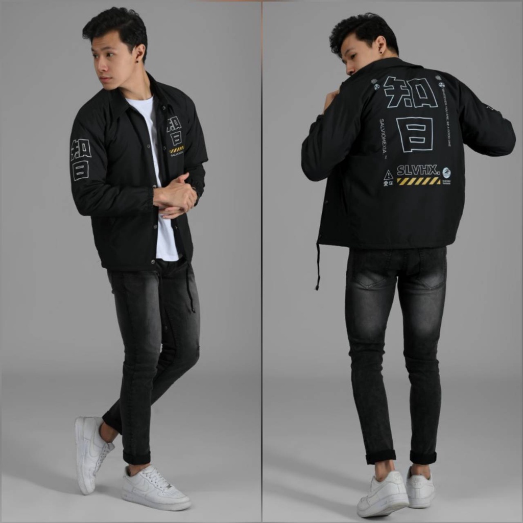 JAKET PRIA - JAKET COACH SALVIO HEXIA - JAKET WINDBREAKER - JAKET PARASUT-Kanji SLVHX