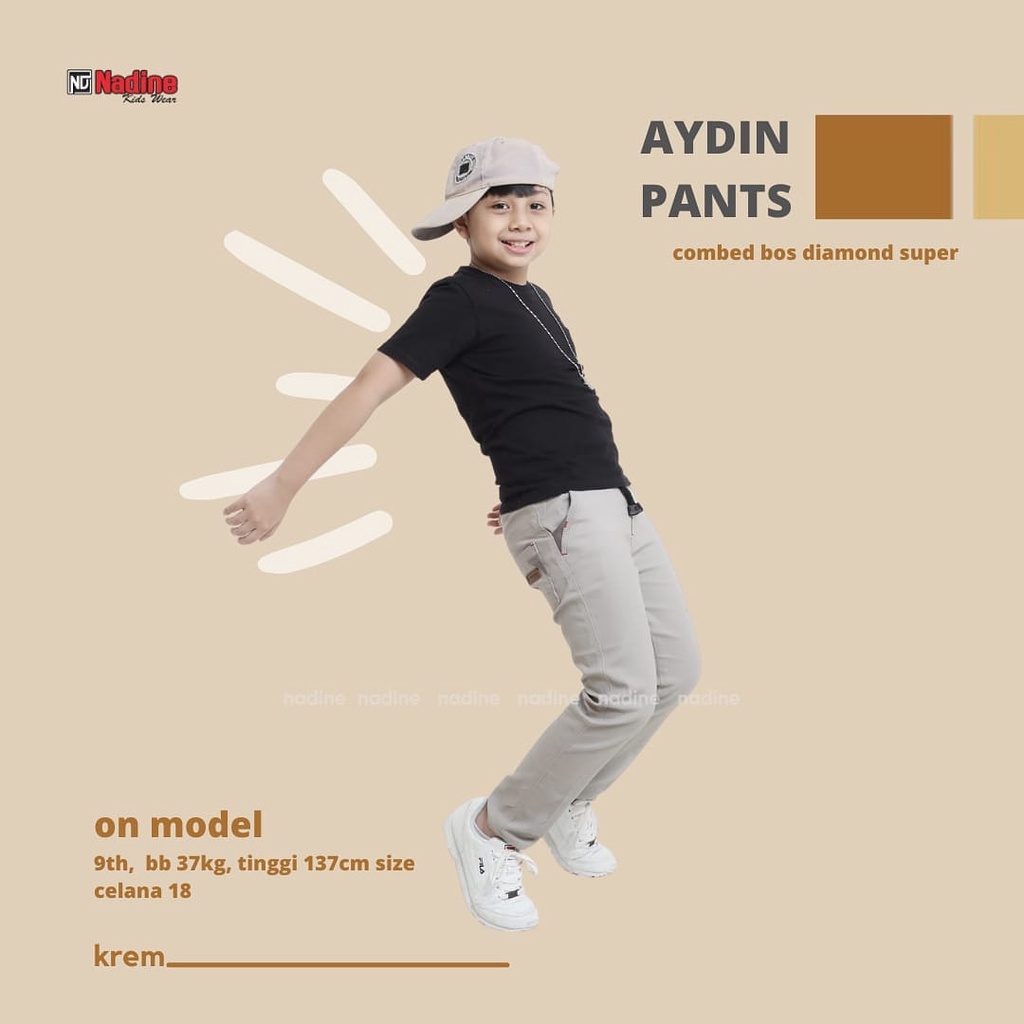 AYDIN Pants by NADINE - Celana Panjang Anak Cowo - Celana Cino Anak size Kids-Junior-Teens