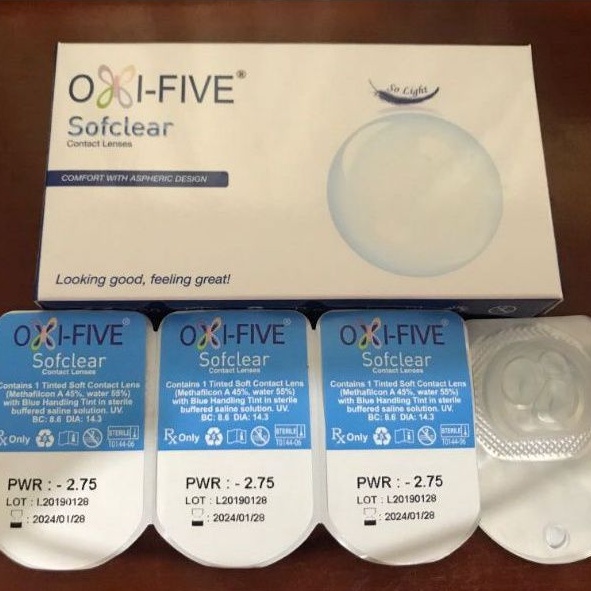 Softlens Oxi Five Bening Clear By Omega / Softlens Bening OXIFIVE Bulanan / softlens oxifive clear bening