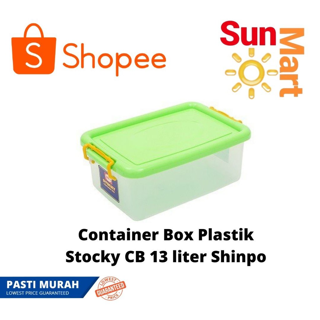 Shinpo Container Box Kotak Penyimpanan Plastik Stocky CB 13 liter Shinpo SIP 123-3 CB13