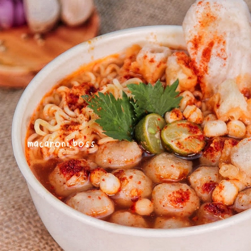 

Baso Aci Tulang Rangu Premium by Macaroni Boss Boci Bacitul Pedas Cemilan Jajanan Makanan Instan Bakso Aci Rangu Tetelan