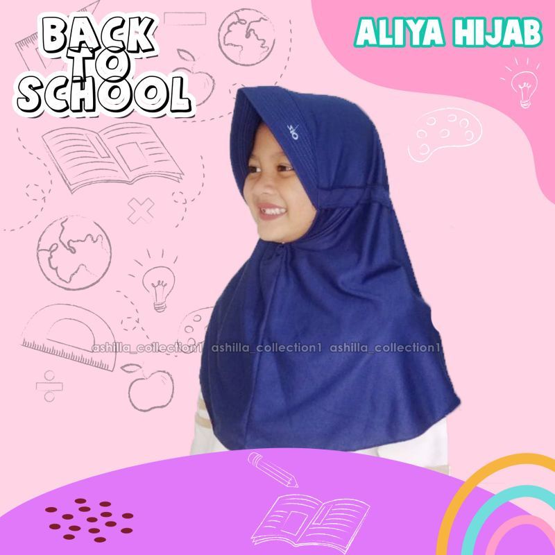 RABBANI KW/JILBAB ANAK SEKOLAH TK SIZE S MODEL SERUT BELAKANG