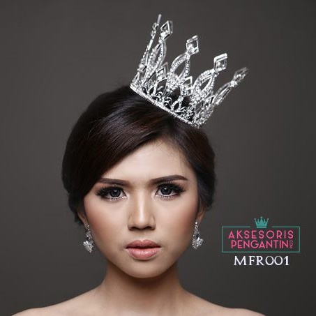 [READY STOCK] CROWN WEDDING MAHKOTA PENGANTIN ROYAL PREMIUM FULL ROUND SILVER MFR001