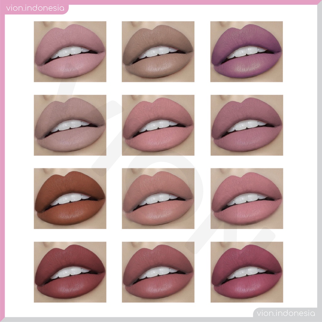 TEAYASON Natural Matte Liquid Lipstick Lip Glaze Lip Gloss Lipstik Baru 12 Warna Original TE005