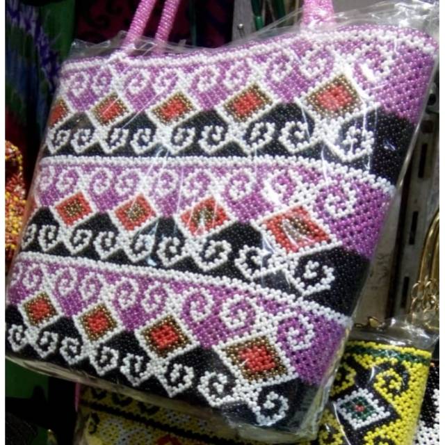 Tas Manik Dayak Tote Bag Handmade oleh oleh Balikpapan Kalimantan