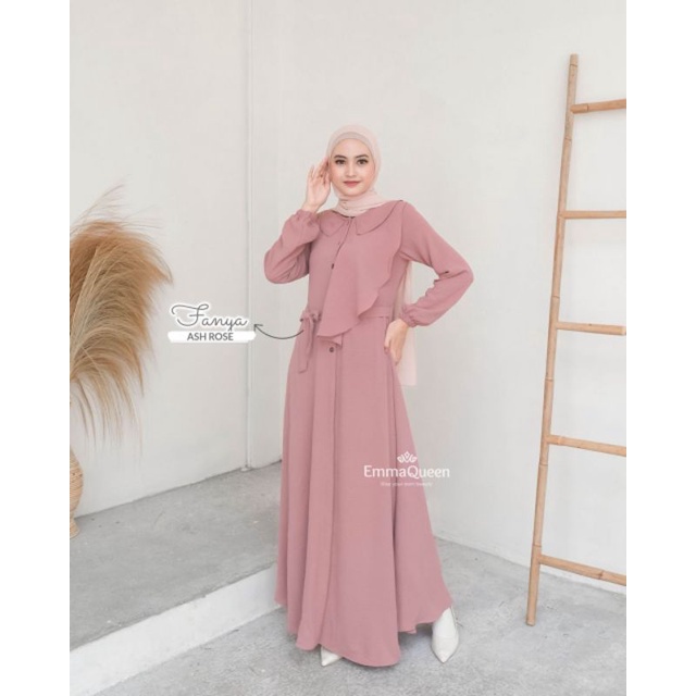 Gamis Basic Polos - Fanya Dress - EmmaQueen