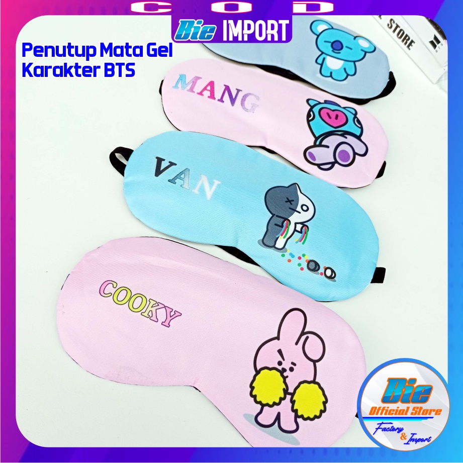 Penutup Mata Tidur Gel BTS Korea Premium Impor Best Seller