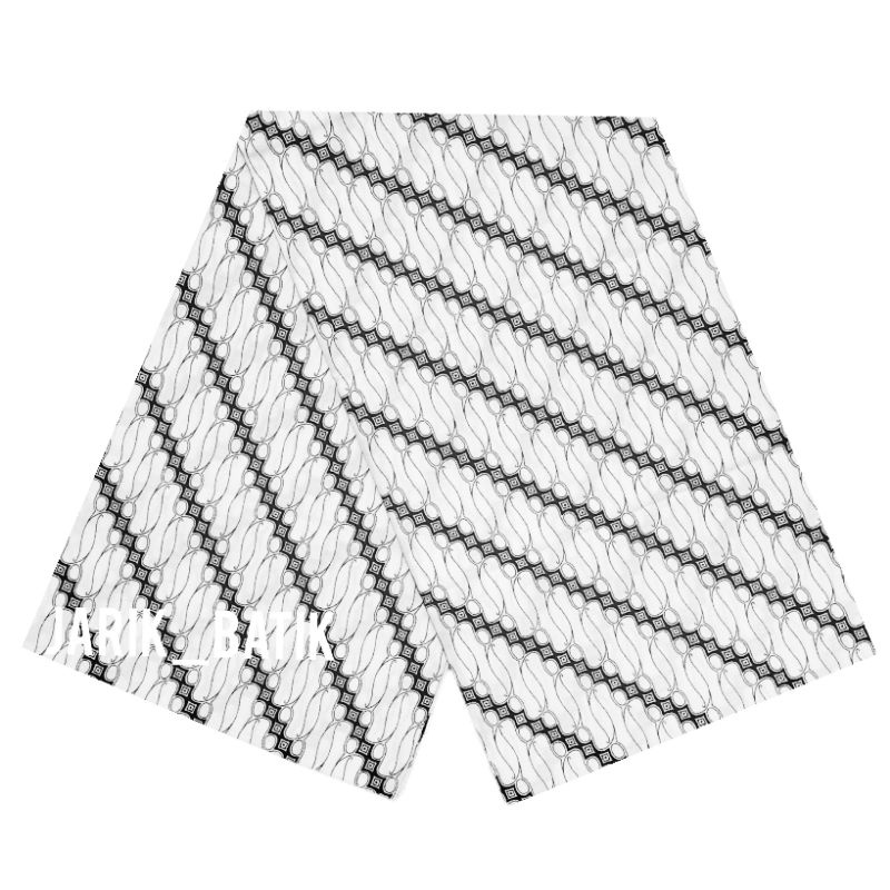 Gayaebatik Jarik Batik Parang Rusak Hitam Putih