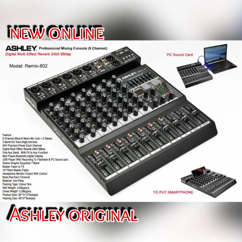 MIXER ASHLEY REMIX 802 ORIGINAL GARANSI ASHLEY