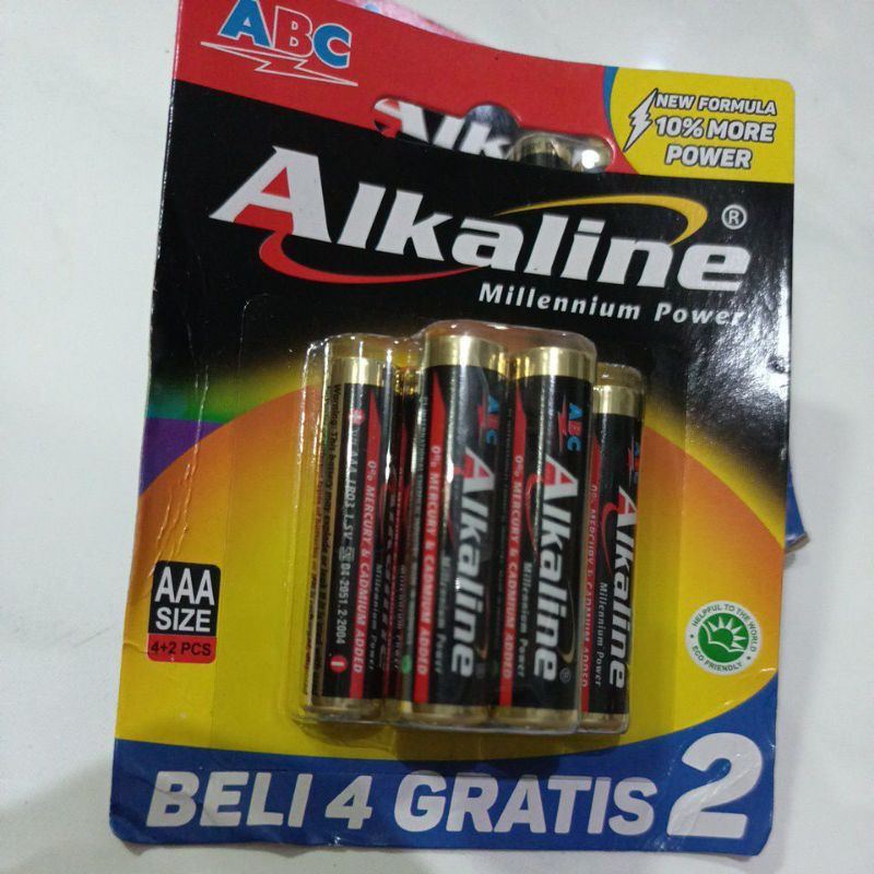 BATERAI ALKALINE ABC AAA ISI 6 PCS