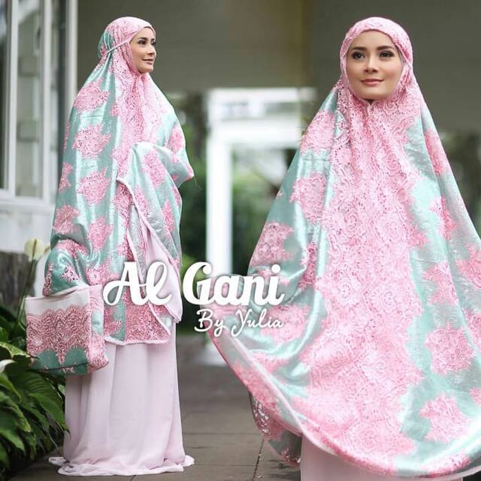 Termurah !!! Azurra Shop Mukena Flower Payet Al Gani Mekena Dewasa Fashion Muslim Murah