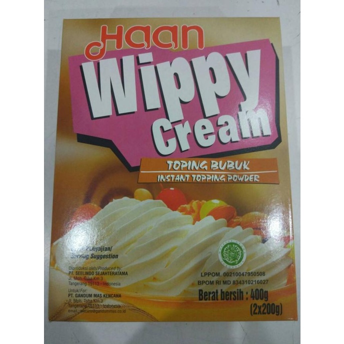 

wippy cream / whipping / whipped cream HAAN 400 gram BUBUK