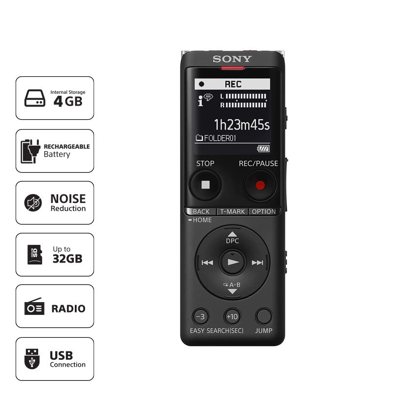 Sony ICD-UX570F Digital Voice Recorder ICD-UX570 UX 570F UX570