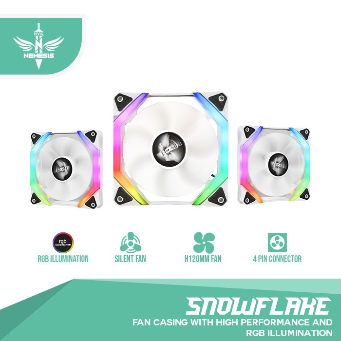 NYK Nemesis Fan Case SNOWFLAKE RGB / Fan Casing NYK Snowflake