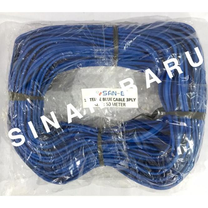 Kabel Pompa Satelit 3 Ply San Ei (50 Meter)/Kabel Gepeng Pompa Satelit