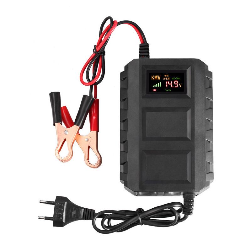 Charger Aki 20A Mobil Motor 12V Smart Intelligent Chip Lcd Indicator