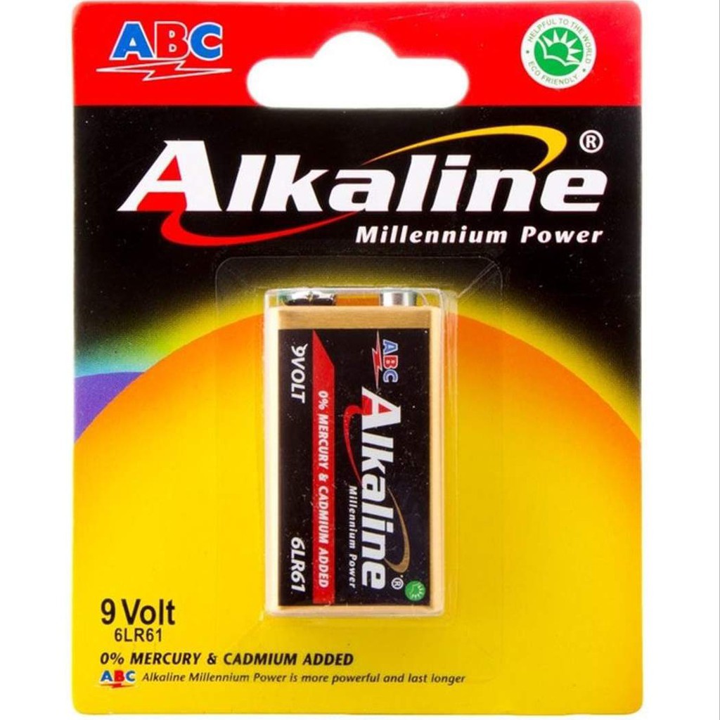 ABC Alkaline Batu Baterai 9 Volt Per 1 Butir / Heavy Duty Battery 9V