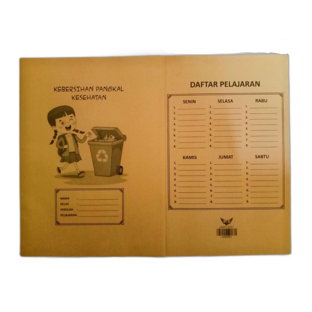 

Sampul Buku Coklat / Bening 1 Pack